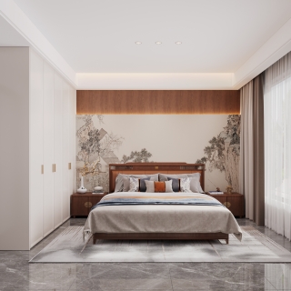 新中式2楼主卧室