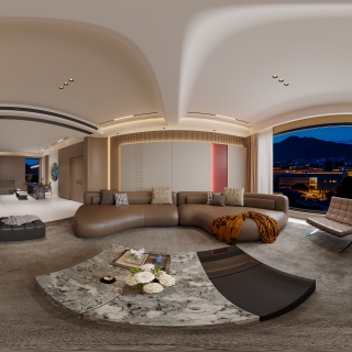 现代客餐厅全景