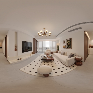 现代中古客餐厅全景