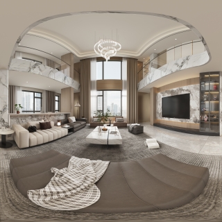 现代客餐厅全景