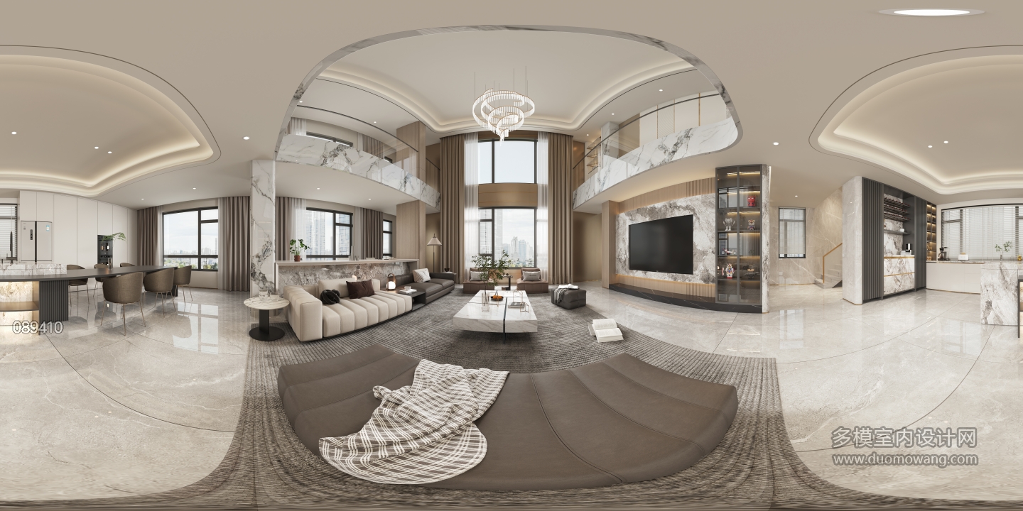 现代客餐厅全景