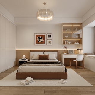 简约原木风次卧