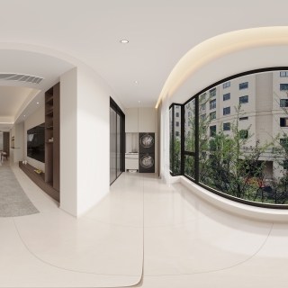 中古风阳台全景