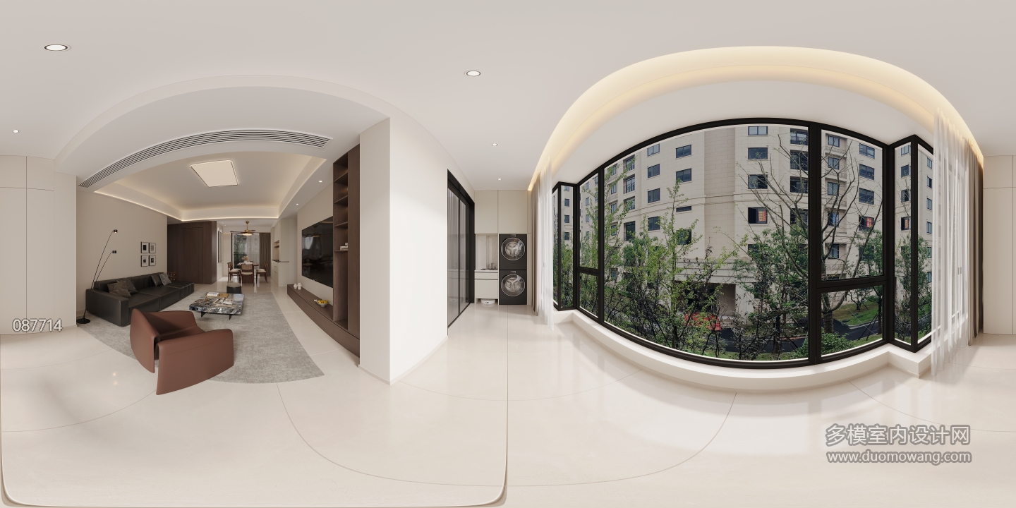 中古风阳台全景