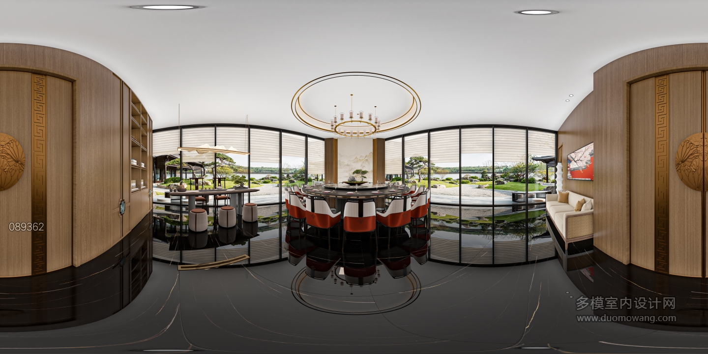 新中式包厢全景1