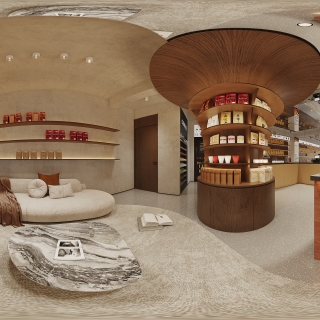 现代咖啡店全景3603