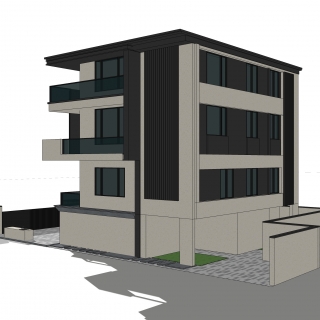 现代别墅东立面