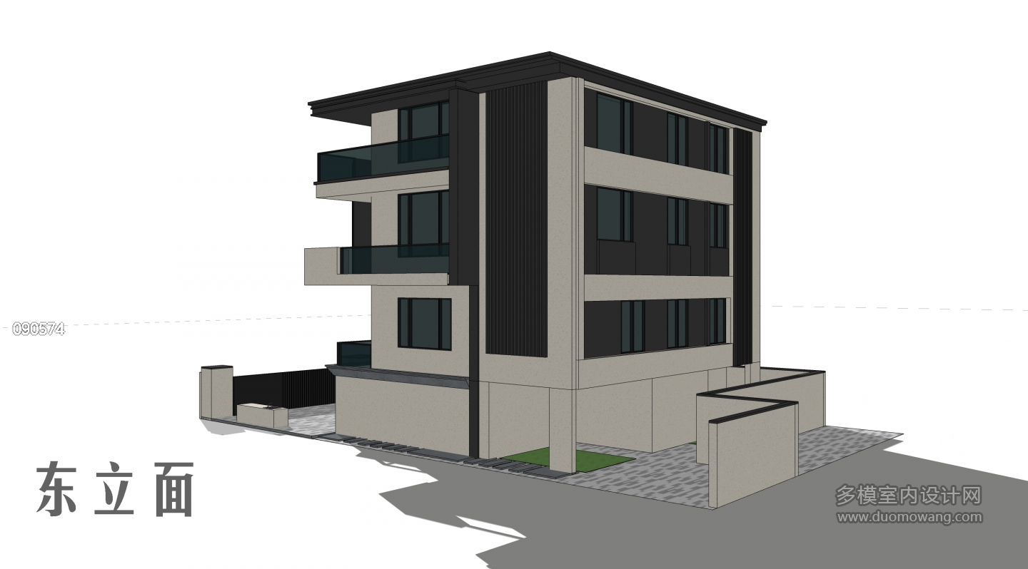 现代别墅东立面