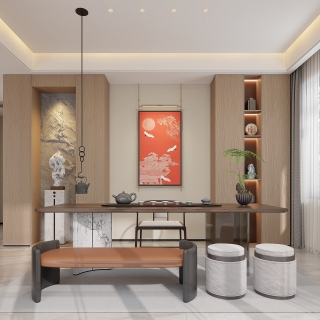 新中式顶层书房