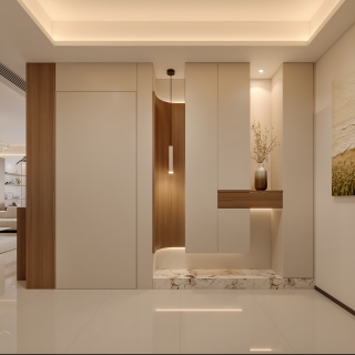 简约原木风玄关