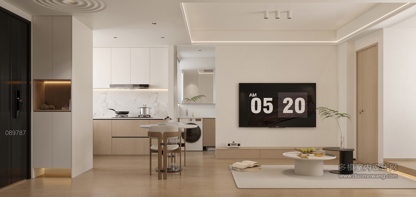 奶油原木电视背景