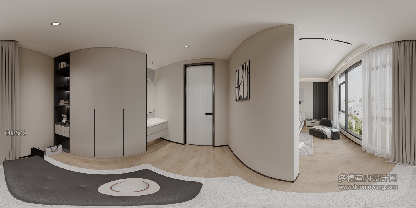 三楼_客房衣帽间全景