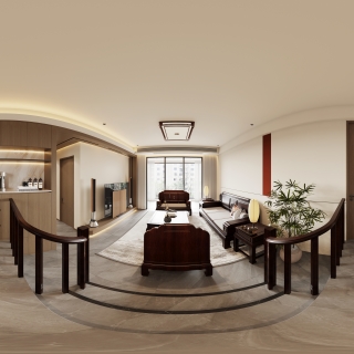 1新中式客餐厅全景