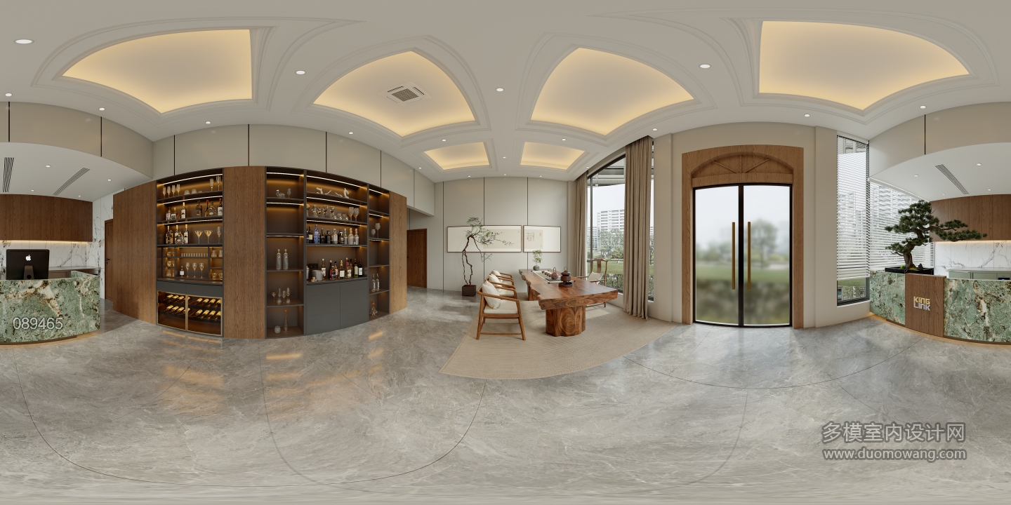 新中式客厅全景