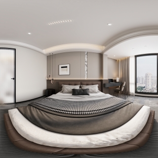 现代二楼主卧-全景