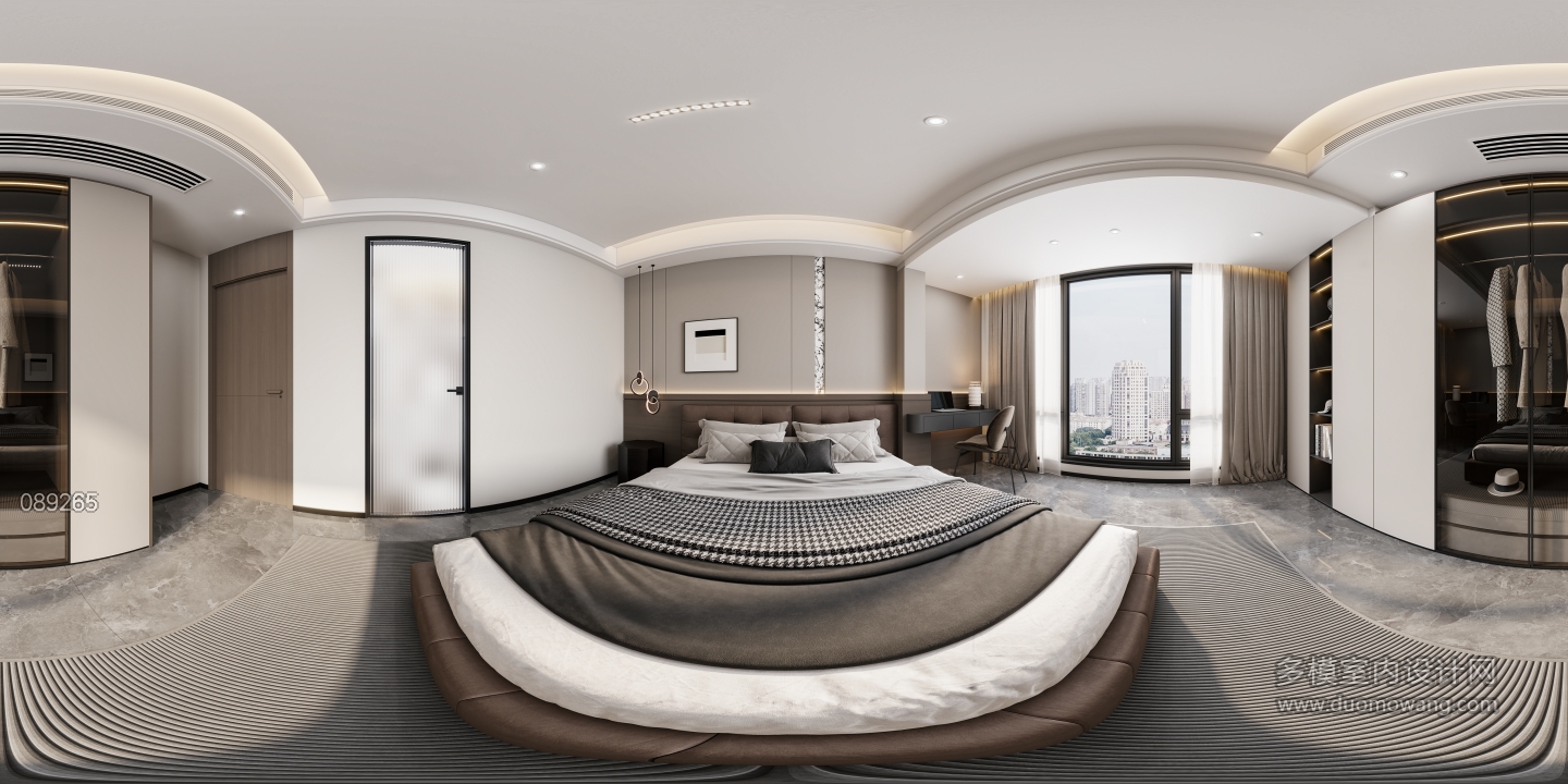 现代二楼主卧-全景