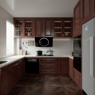 美式一楼厨房单张