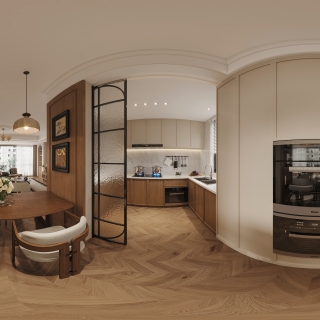 中古风餐厅全景