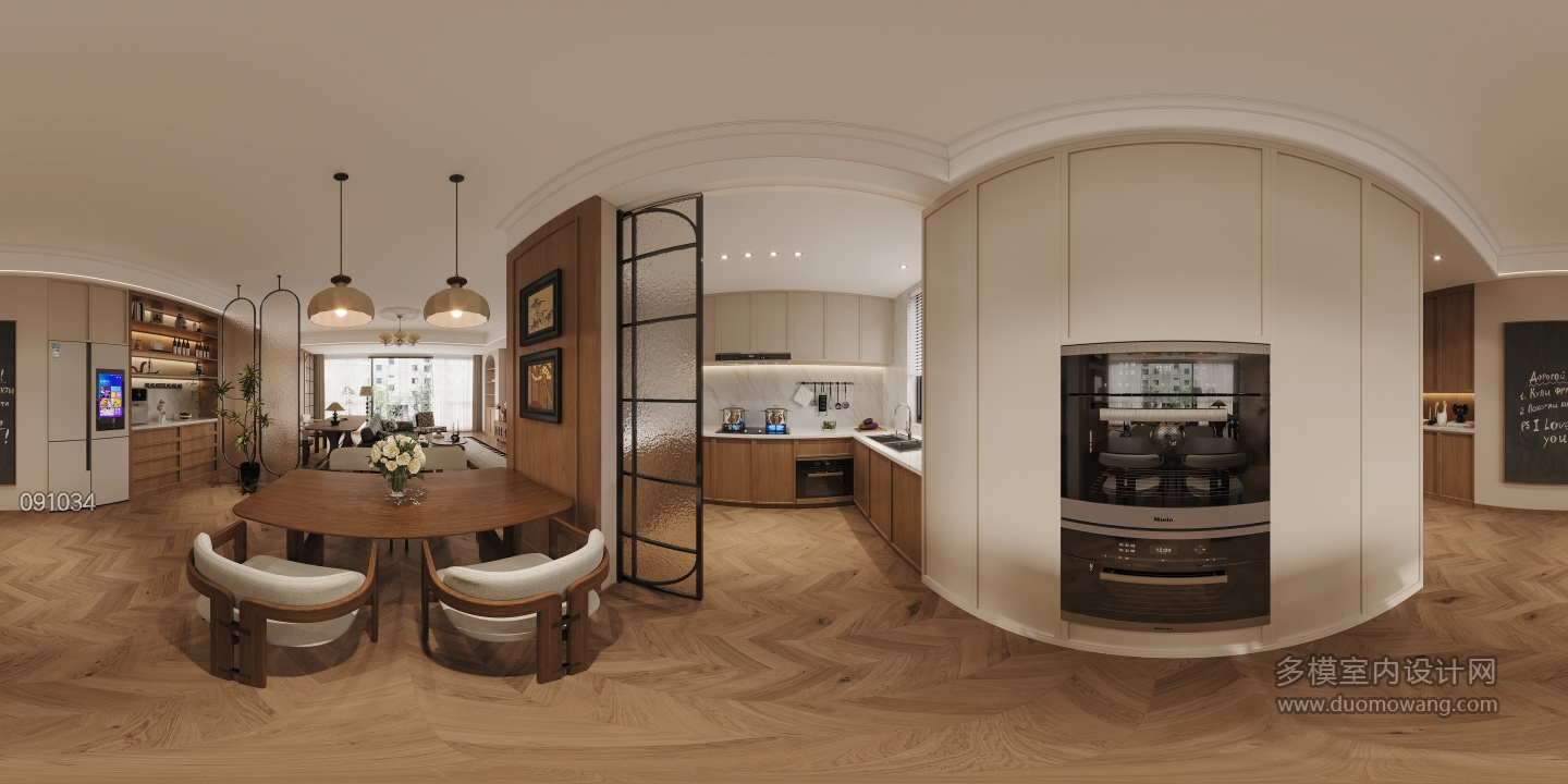 中古风餐厅全景