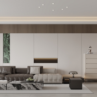 意式客餐厅-沙发墙静态