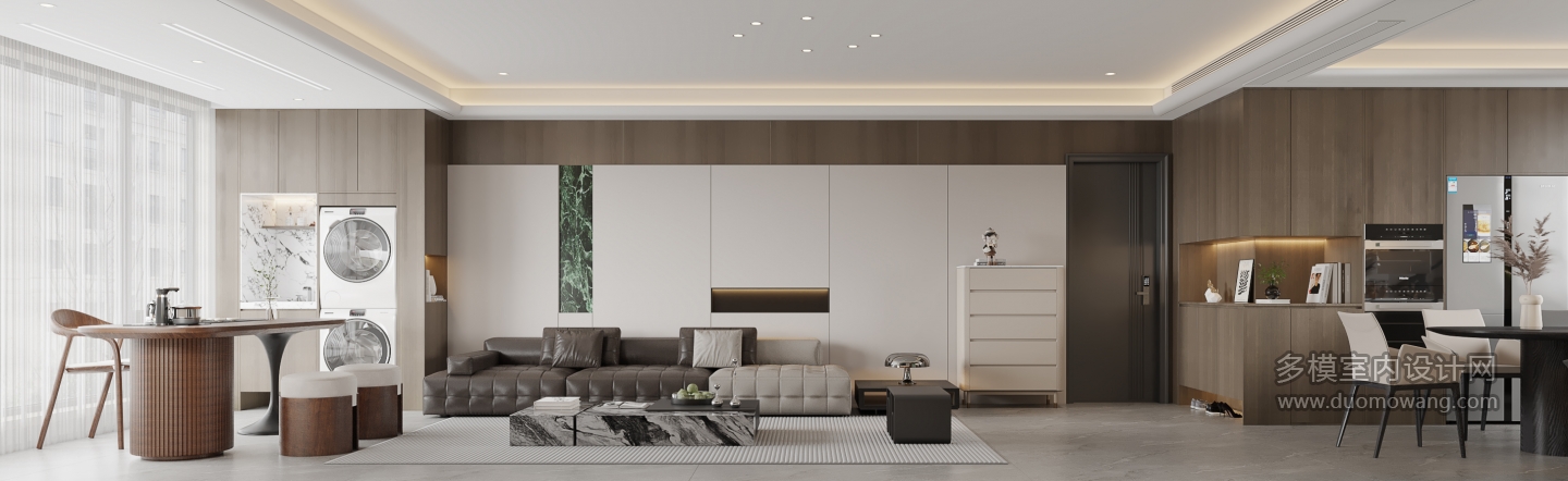 意式客餐厅-沙发墙静态