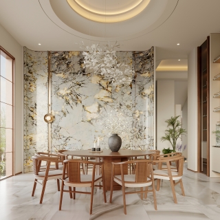 新中式一层餐厅