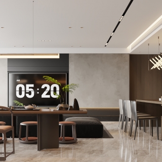 意式客餐厅-电视墙静态