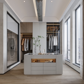 现代主卧室2衣帽间特写