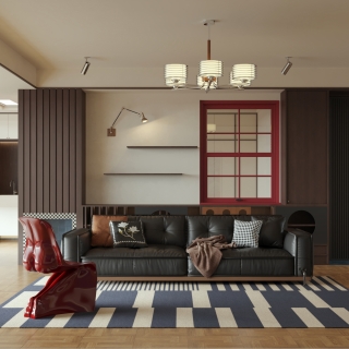 现代 中古风 客厅 单张1