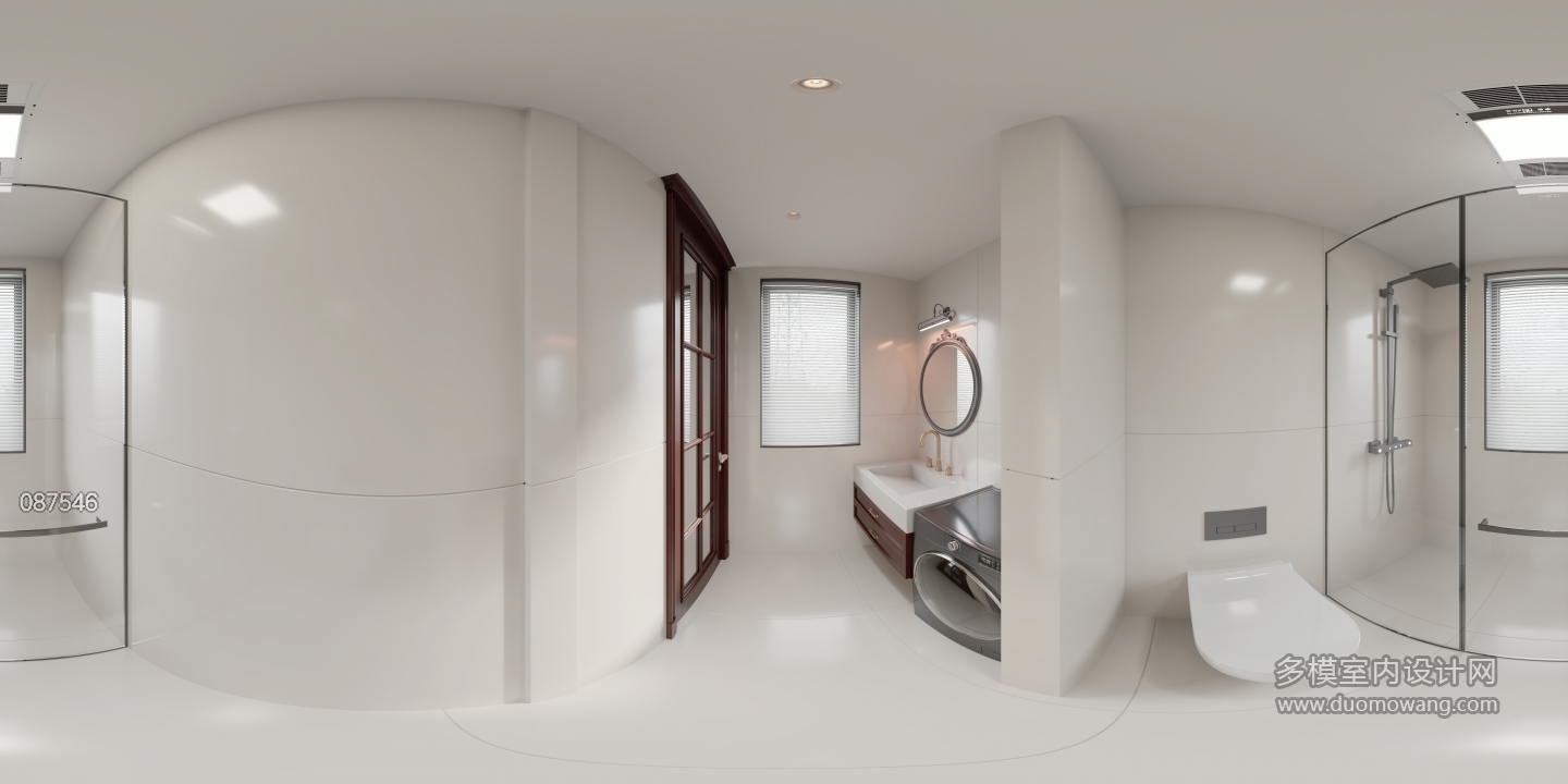 美式三楼卫生间全景