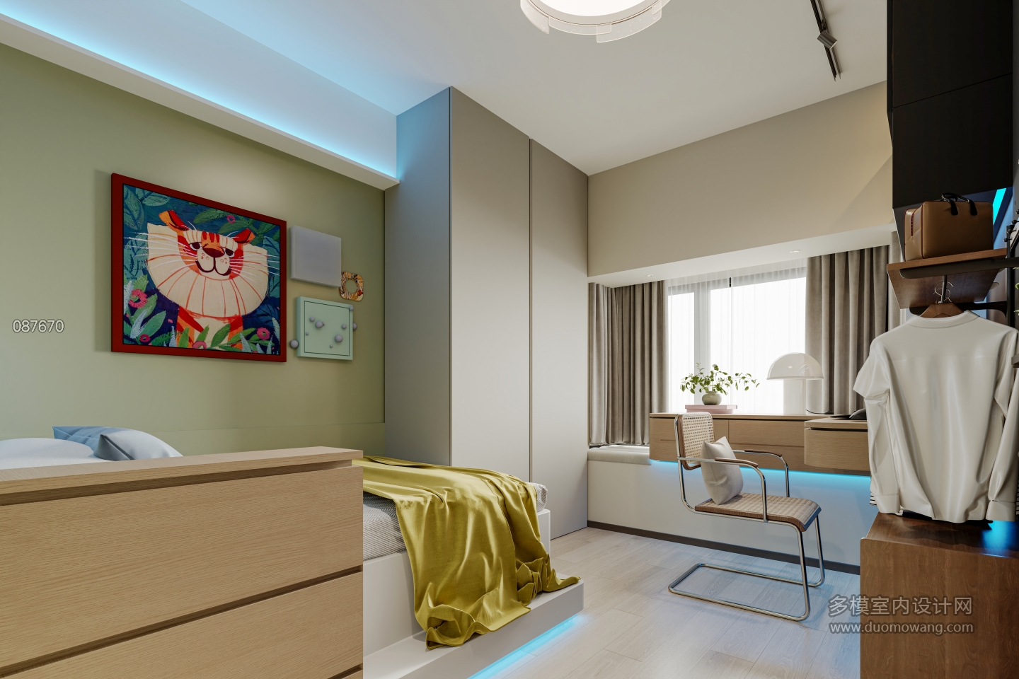 现代儿童房静态 1