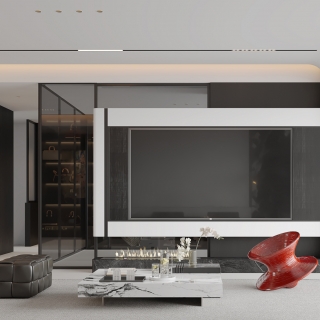 意式电视墙特写