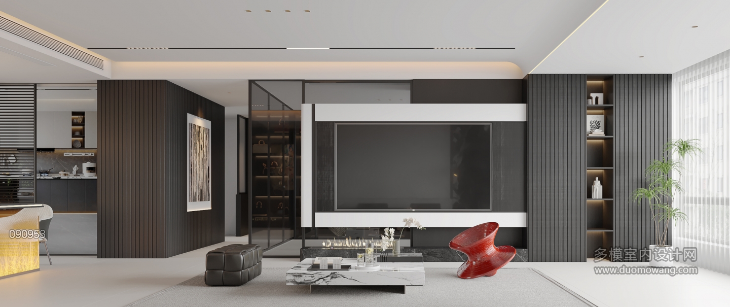 意式电视墙特写