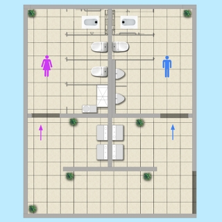 广州站首层商务座公厕彩屏