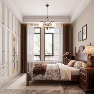 美式二层主卧