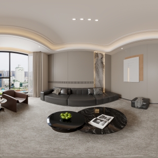 现代客餐厅全景