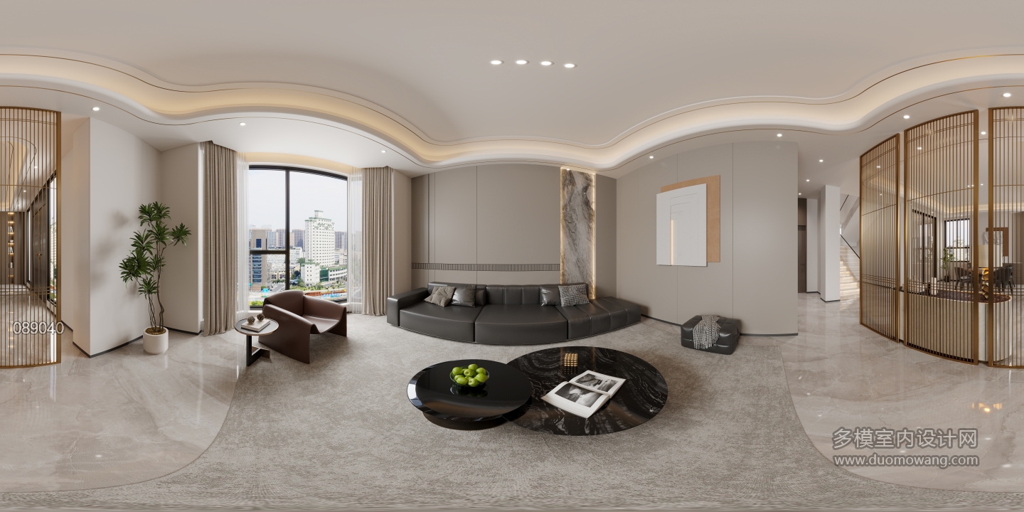 现代客餐厅全景