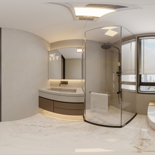 现代卫生间全景