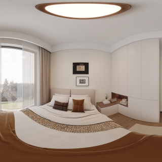 现代中古客房全景