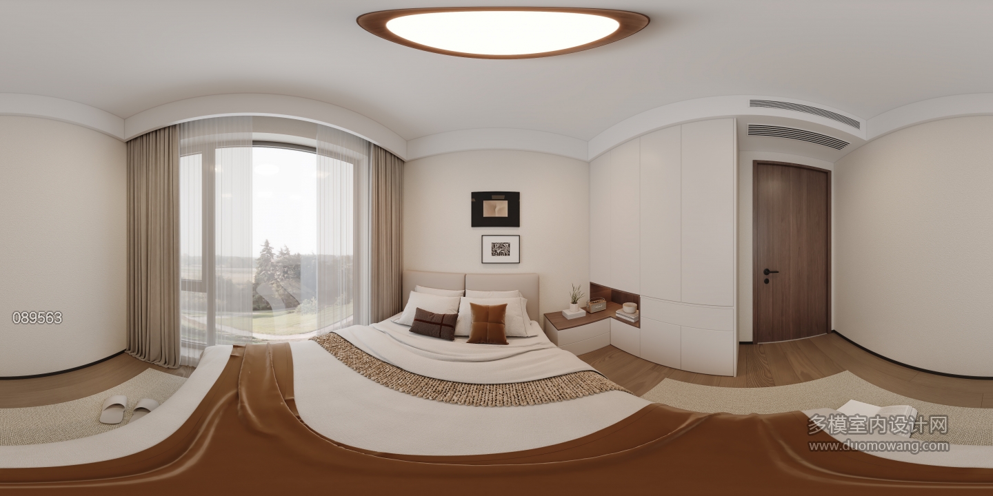 现代中古客房全景