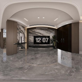 现代一楼客厅-全景