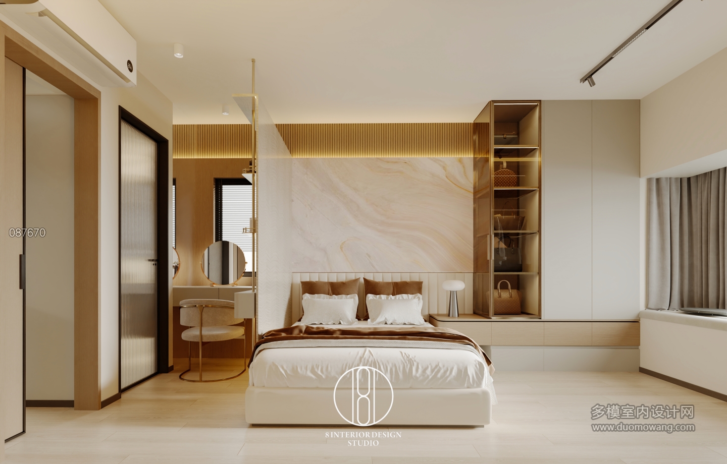 现代主人房 静态 1