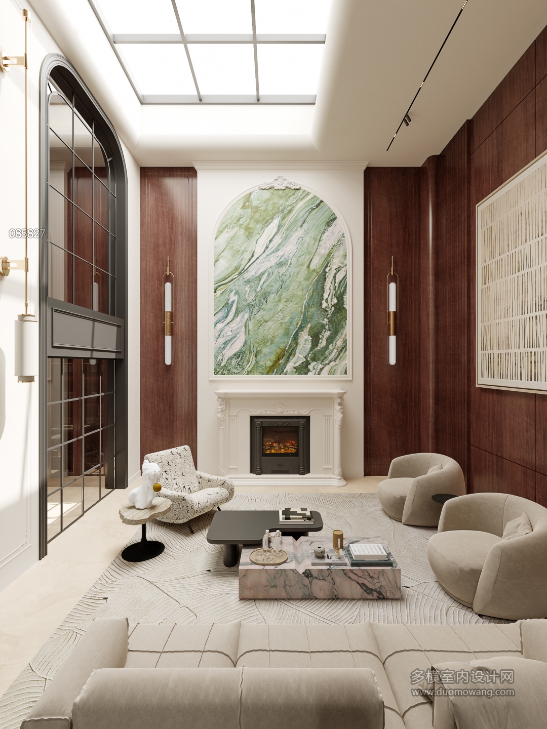 法式复古地下室客厅