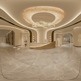 现代婚宴公区全景