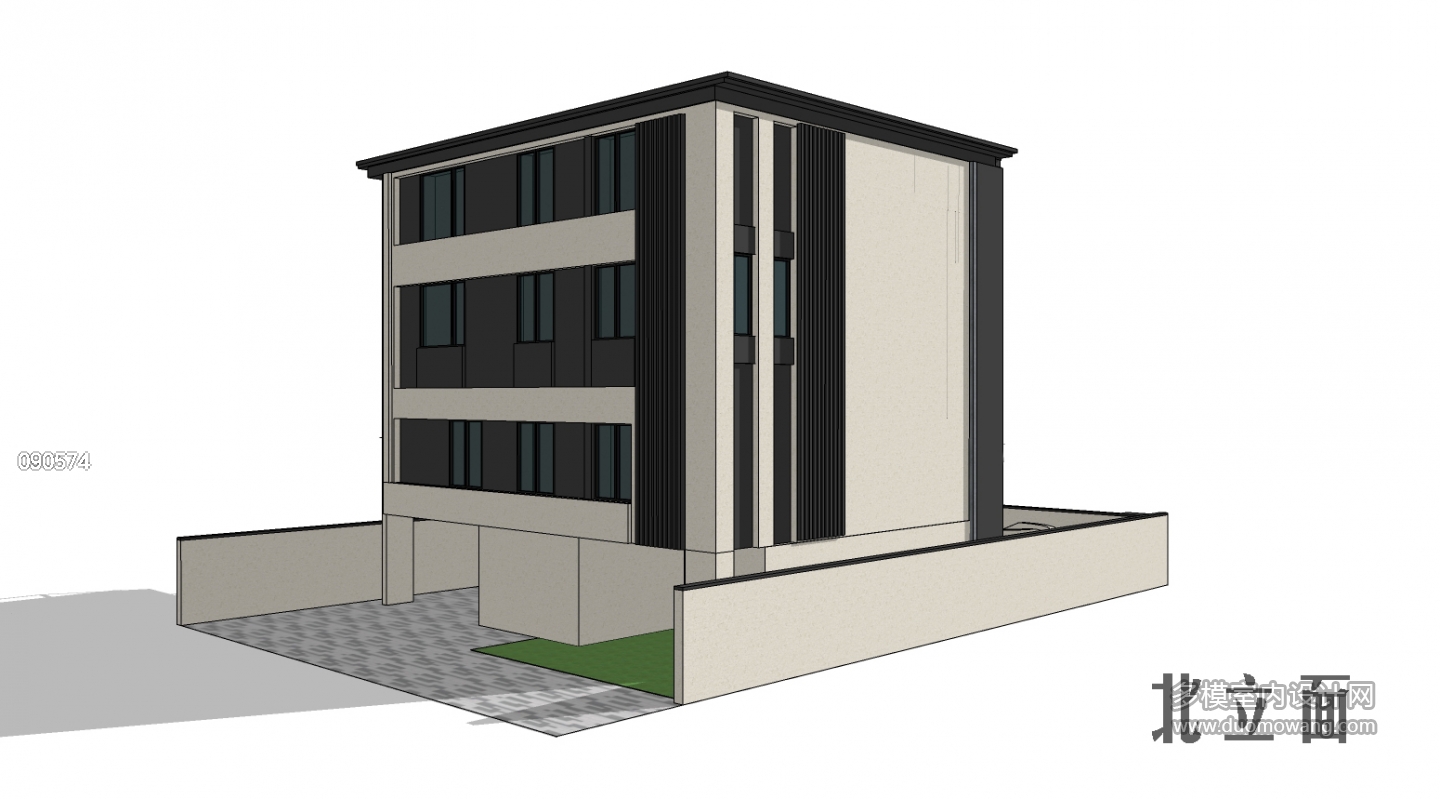 现代别墅北立面