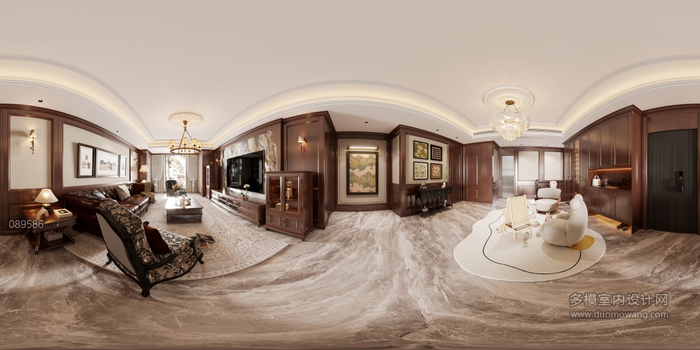 美式三楼客餐厅全景