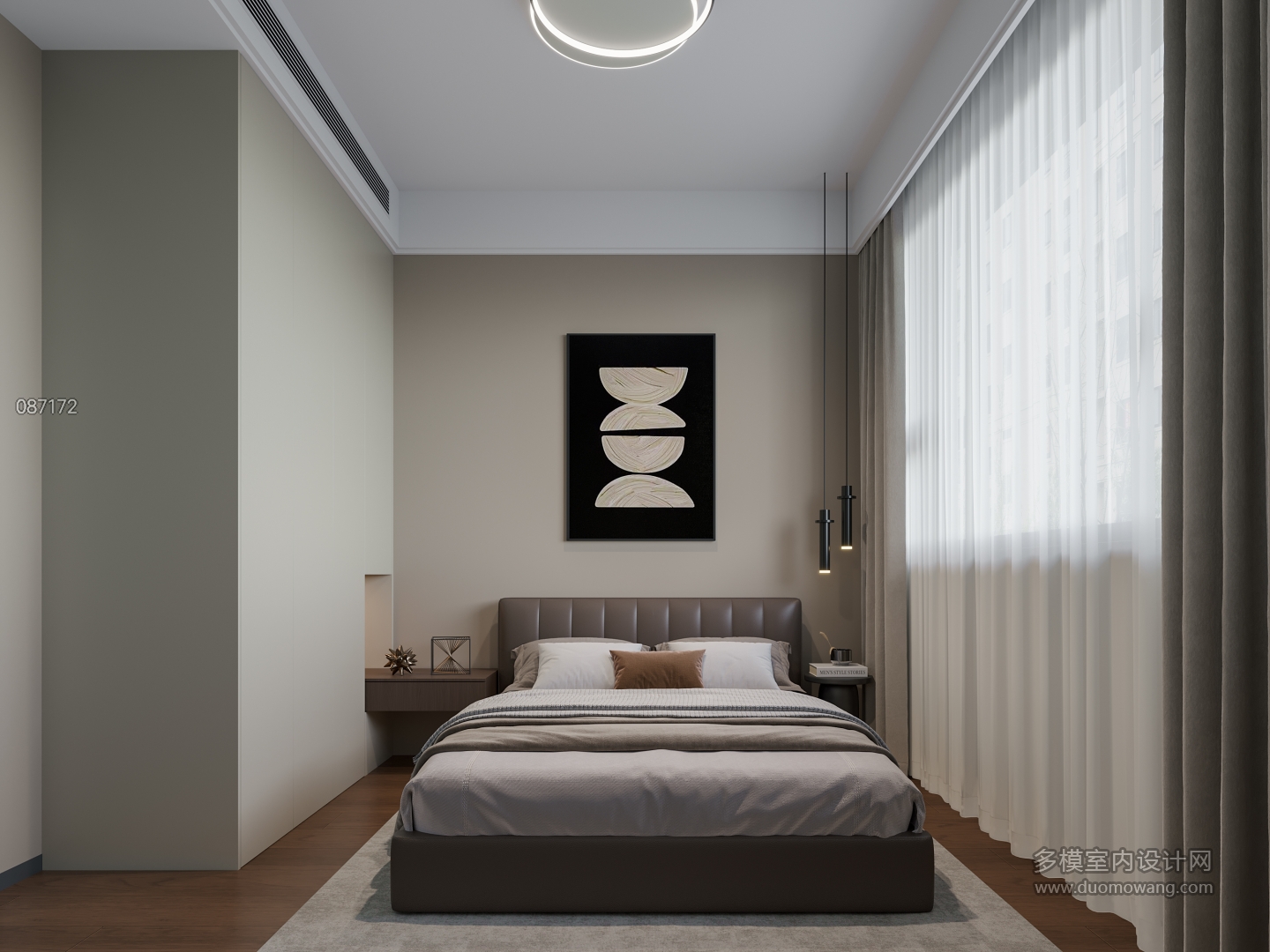 现代次卧室静态