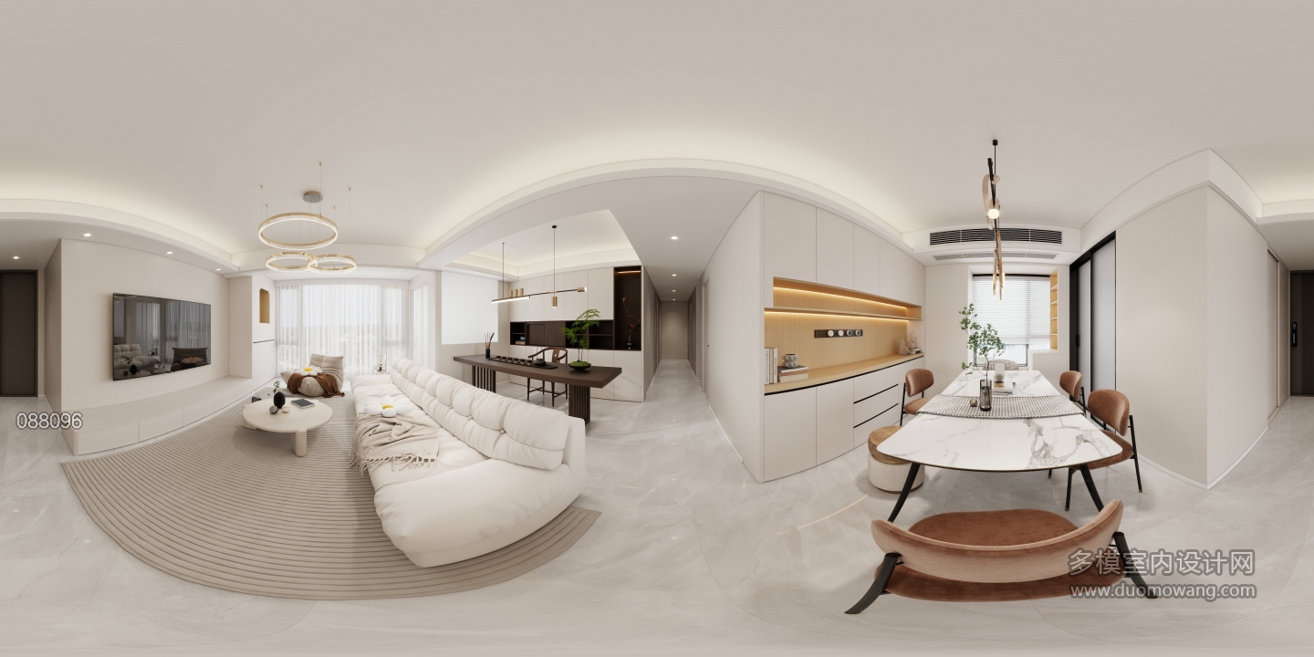 现代奶油风客餐厅