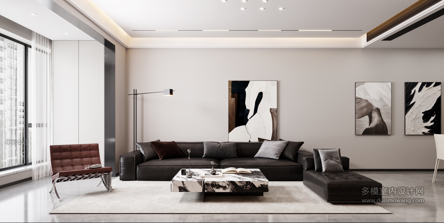 现代客厅沙发墙