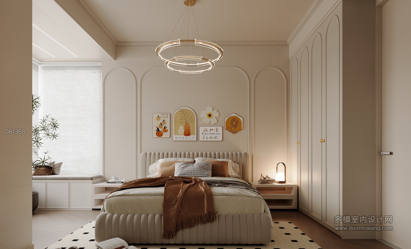 卧室单张，法式